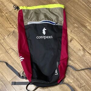 Cotopaxi Gray and Pink Backpack with Yellow Accent